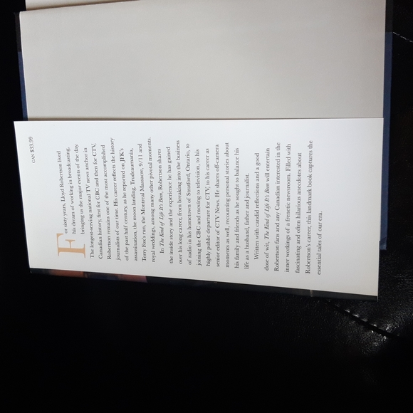 A memoir The kind of life it's been Lloyd Robertson Hardcover Book - Picture 4 of 4